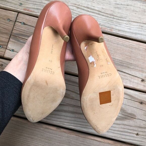 Celine Round/Almond Toe Leather Pumps MISMATCH - Picture 7 of 8
